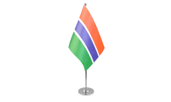 Gambia Satin Table Flag